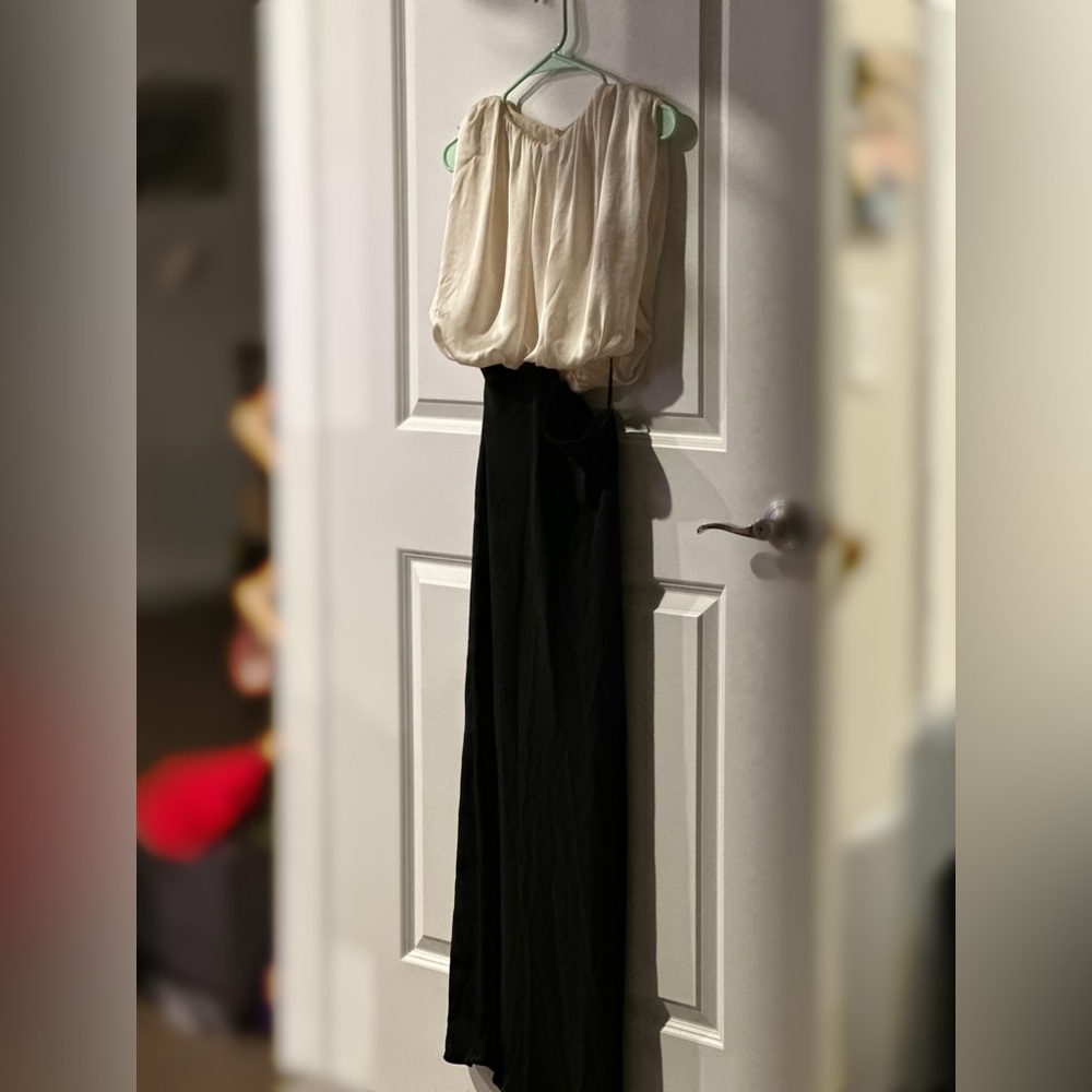 Zara Black and White Maxi Dress